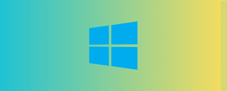 Green and yellow gradient background with a blue windows logo