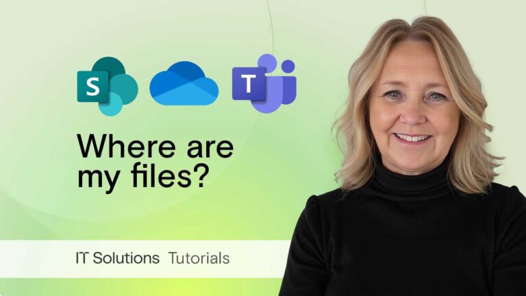 Title Card for O365 File Management Training Event, with a Photo of Instructor, JoLynn Rihn